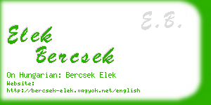 elek bercsek business card